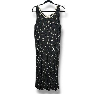 Vintage Janice McCarty Sleeveless Maxi Dress Size Large Cottagecore Boho